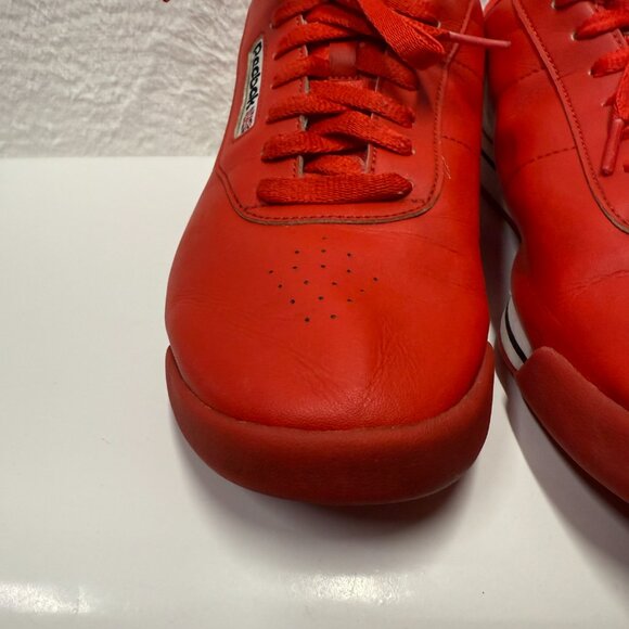 Reebok Princess Classic J95025 Sneakers US 11 Techy Red Leather Athletic Shoes - Picture 6 of 16